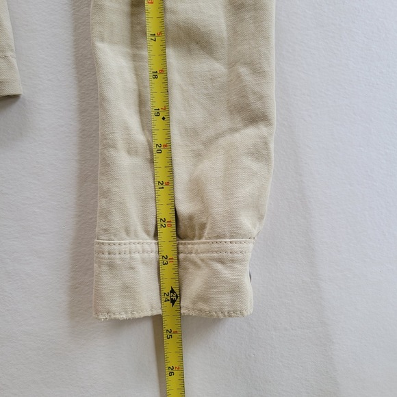 Womens Free People Seize The Day Button Zip-up Khaki Military Jacket Army M Boho - Picture 9 of 11